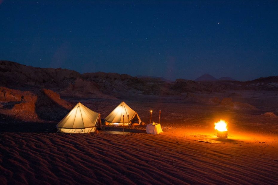 noche en el desierto egipcio